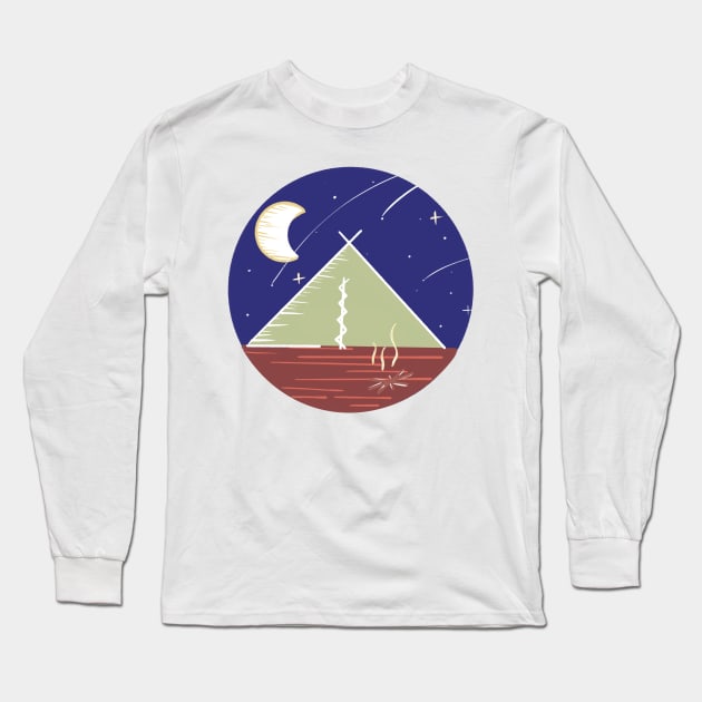 Camping Under the Stars / Nature Camping Trip Long Sleeve T-Shirt by nathalieaynie